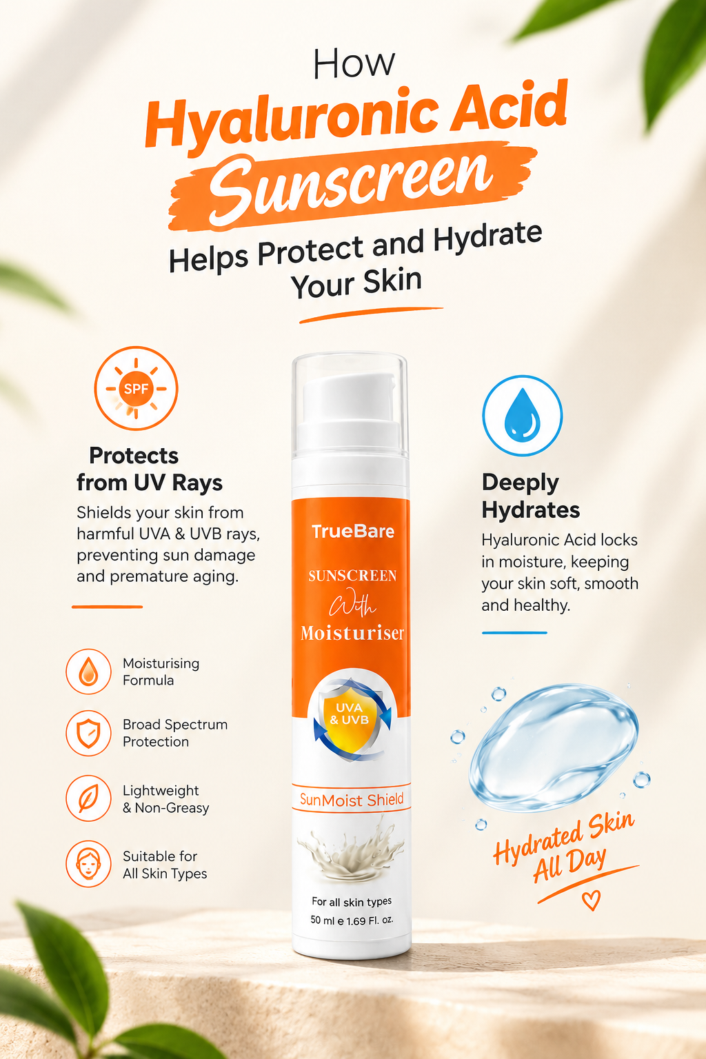 How Hyaluronic Acid Sunscreen Helps Protect and Hydrate Your Skin