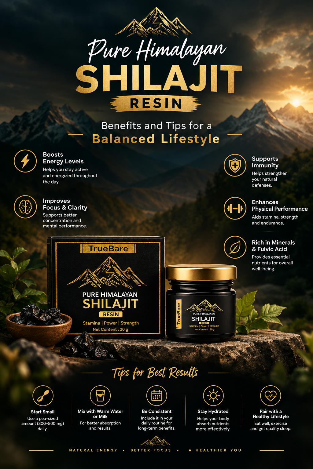Pure Shilajit Resin Benefits and Tips for a Balanced Lifestyle