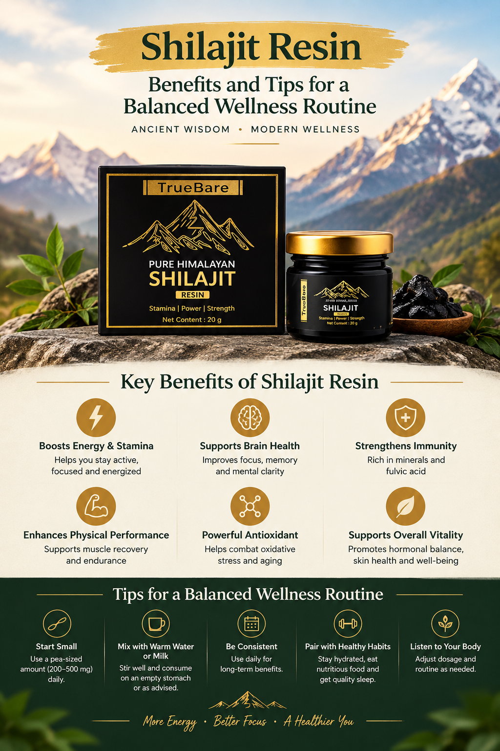 Shilajit Resin Benefits and Tips for a Balanced Wellness Routine
