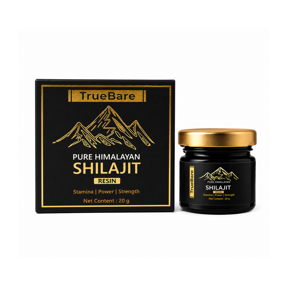 TrueBare Shilajit Resin for Men – Pure Shilajit Resin for Energy, Immunity, Stamina & Male Vitality Support