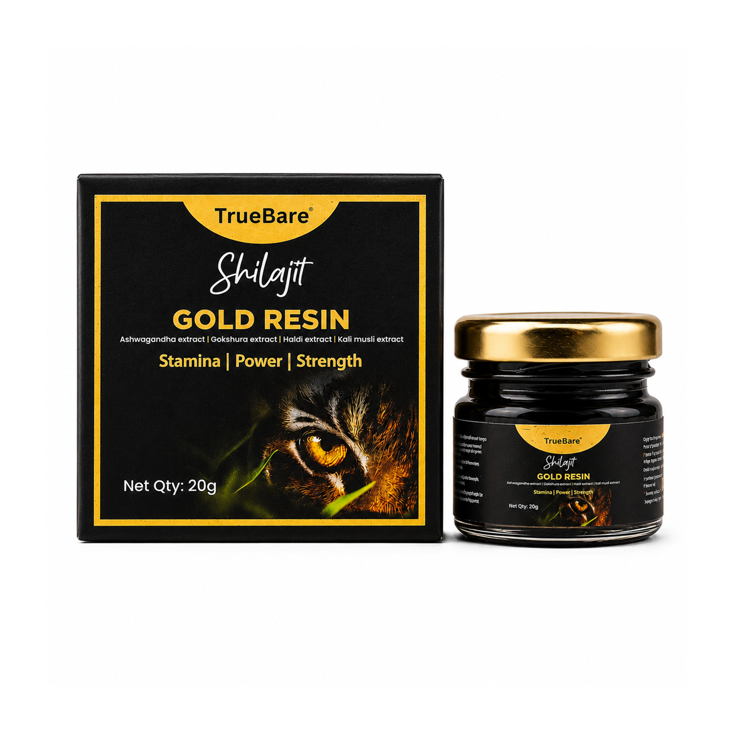 TrueBare Shilajit Gold Resin – Energy, Vitality, Stamina & Men’s Wellness Support