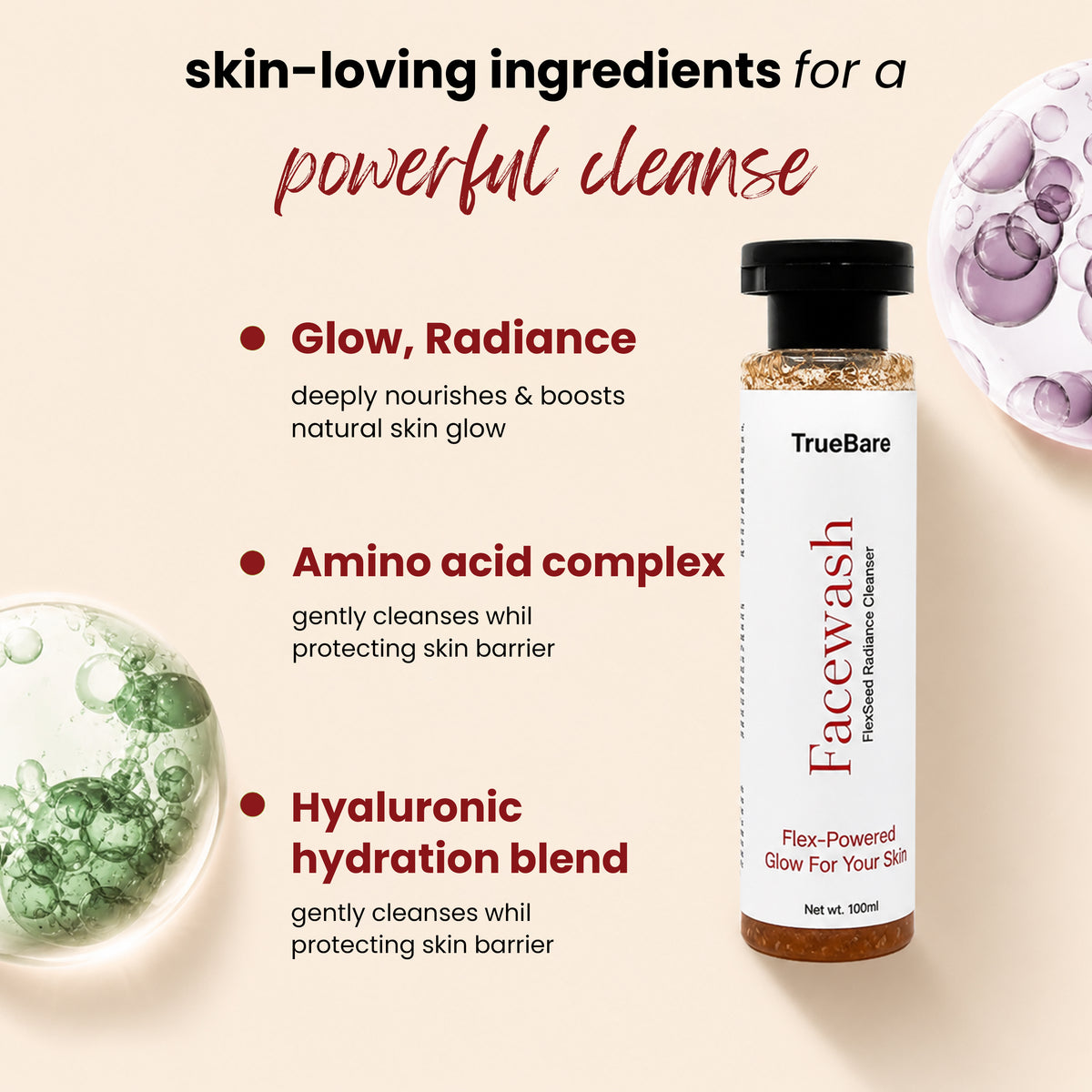 FlexSeed Radiance Cleanser – Deep Cleanse and Brighten Skin Naturally